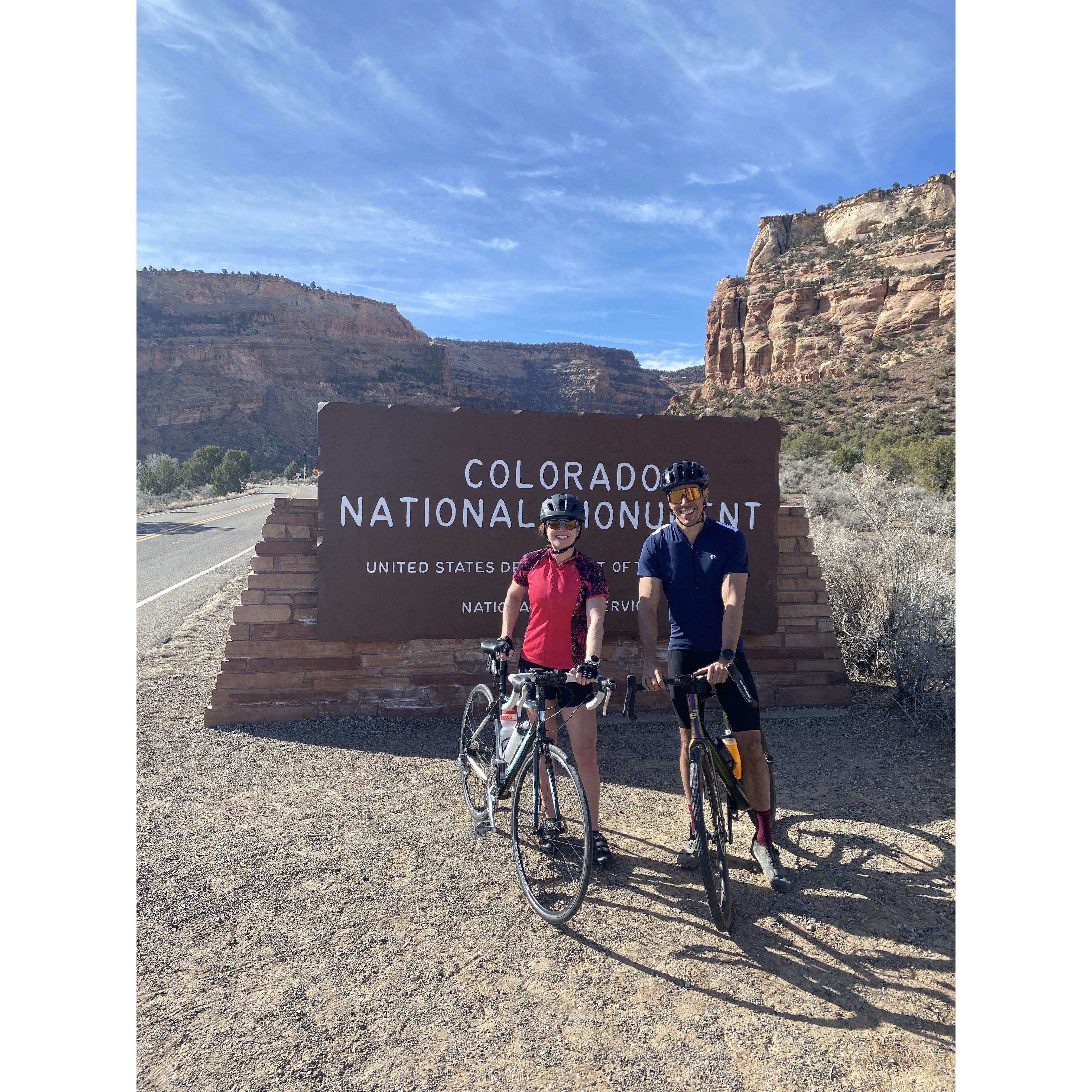Our first warm bike ride together- Colorado National Monument Loop!