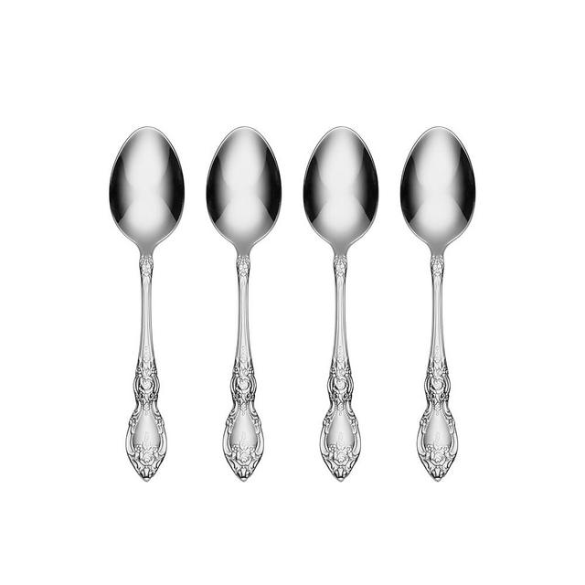 Oneida 2285004E Wordsworth Everyday Flatware Teaspoons, Set Of 4, 18/0 Stainless Steel, 5.93" L x 1.3" W