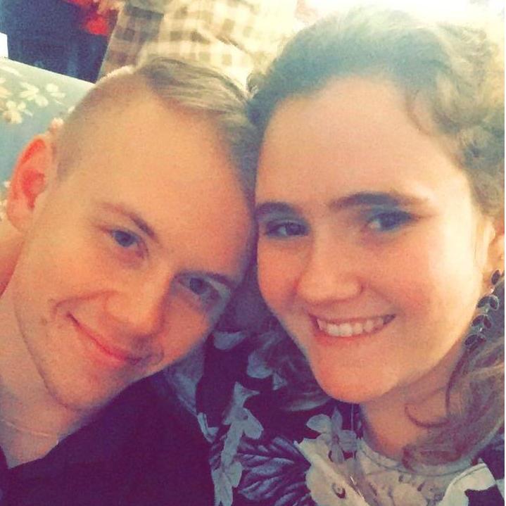Our first New Year's eve, taken shortly before we shared a midnight kiss!