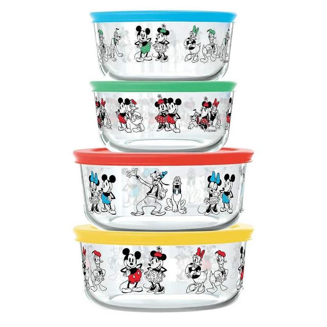 Pyrex 8-Piece Disney Mickey Mouse & Friends Decorated Food Storage Set