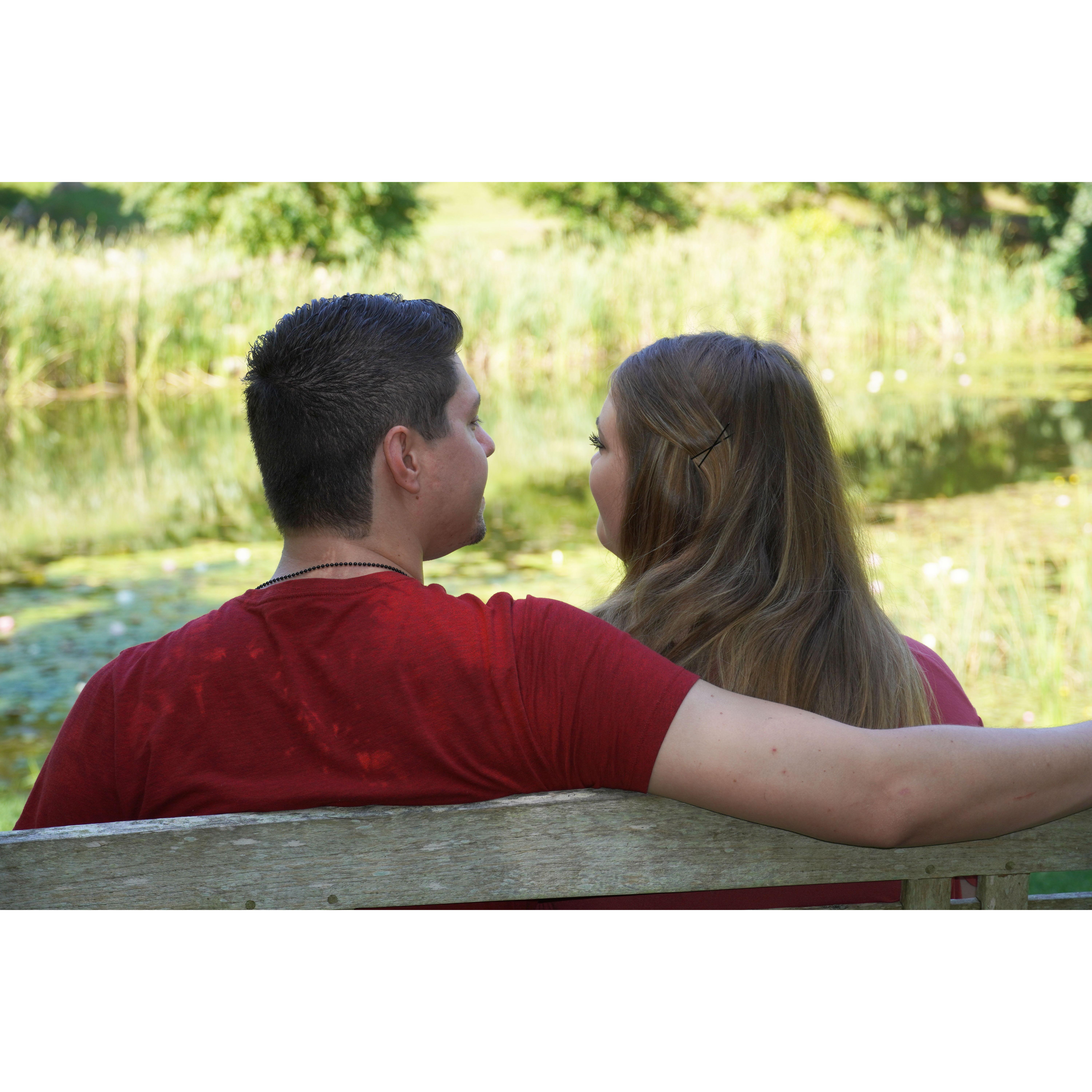Engagement Photo at Botanical Gardens