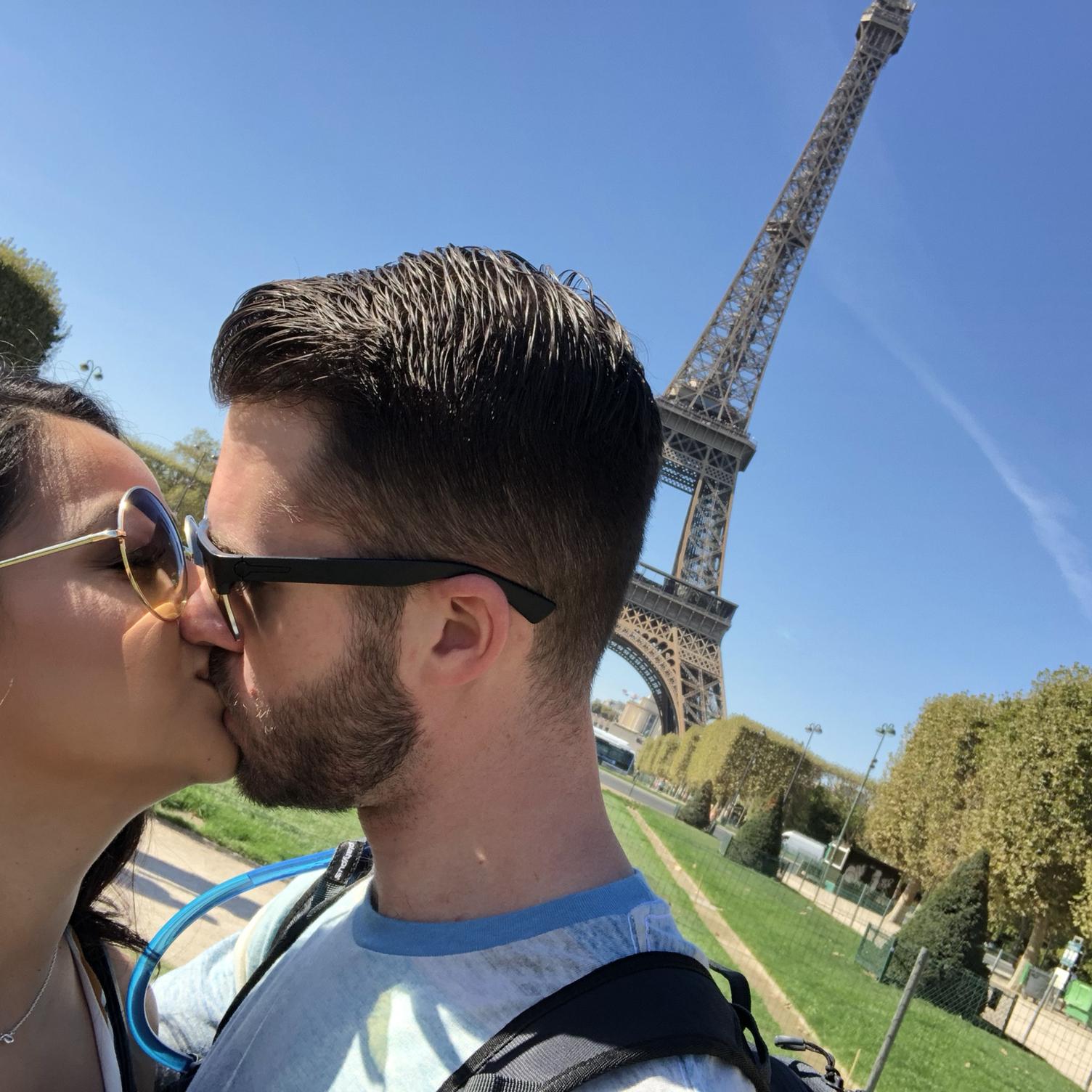 Both of our first time traveling overseas. Paris, France September 11th 2018.