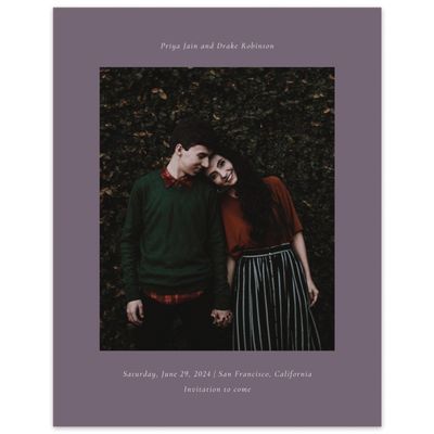 Dusty Purple Wedding Digital Save the Date - Merlo Photo