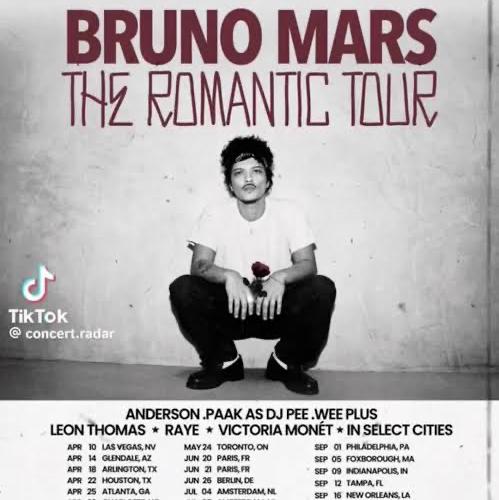 Bruno Mars Tickets (First Day Married)