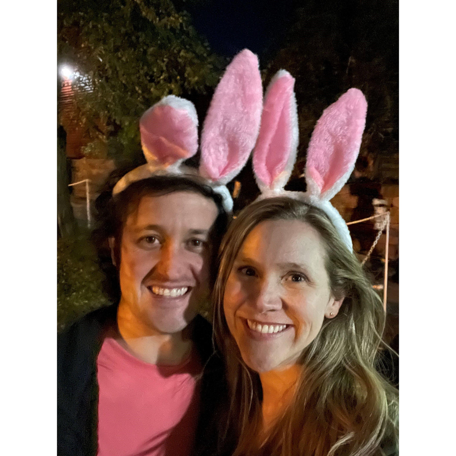 Two bunnies in Salem for Halloween.