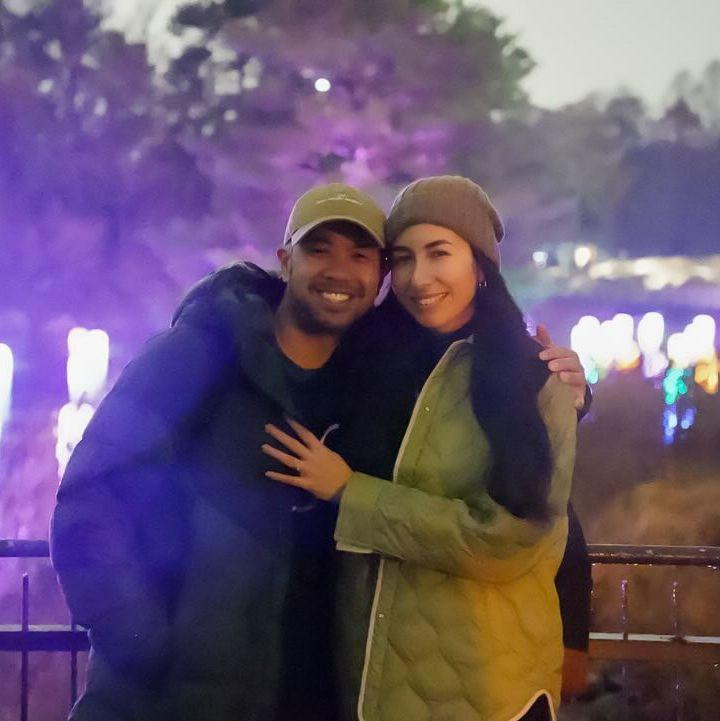 When we got engaged at the teamLab Botanical Garden in Osaka, Japan