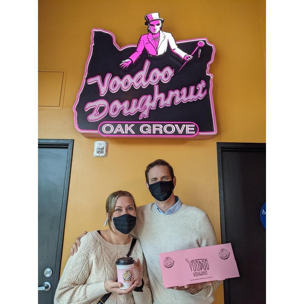 When in Oregon, have to stop by voodoo Doughnuts!