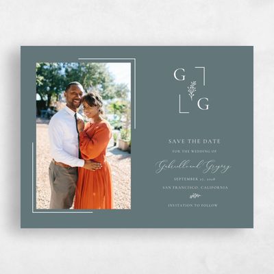 Green Wedding Save the Date - Olney Photo