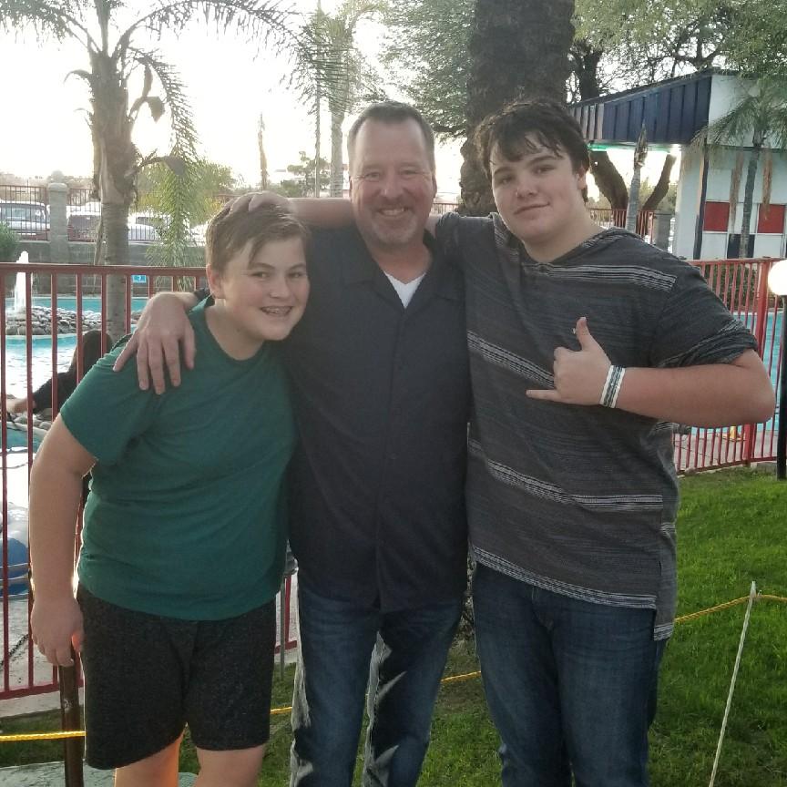 Bryan , Jake , and Logan at Funtastiks