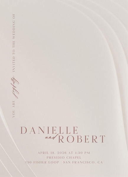 Asher Portrait | Linen | Zola Wedding Invitations