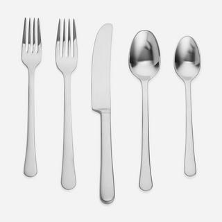 Copenhagen Stainless Steel Matte 5-Piece Flatware Set, Service for 1