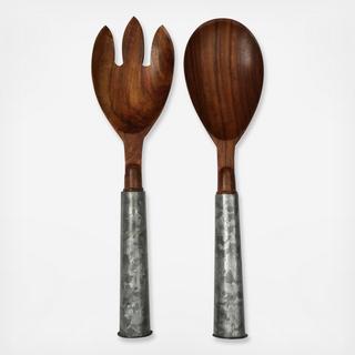 Galvanized Iron Salad Servers