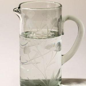 Etched Thistle Glassware - Pitcher / Clear