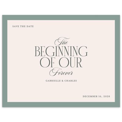 Linen, Beige Wedding Digital Save the Date - Ford Landscape