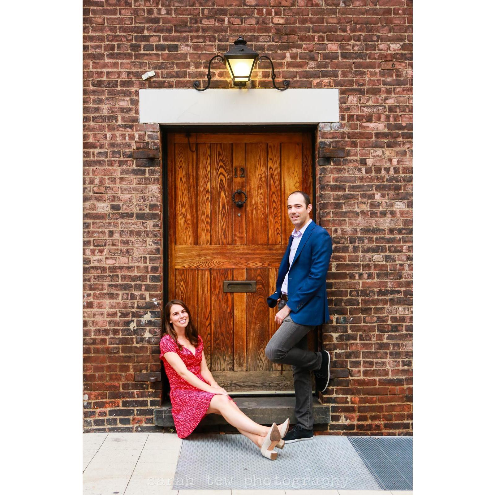 We forgot our keys.  And that this isn't our apartment.