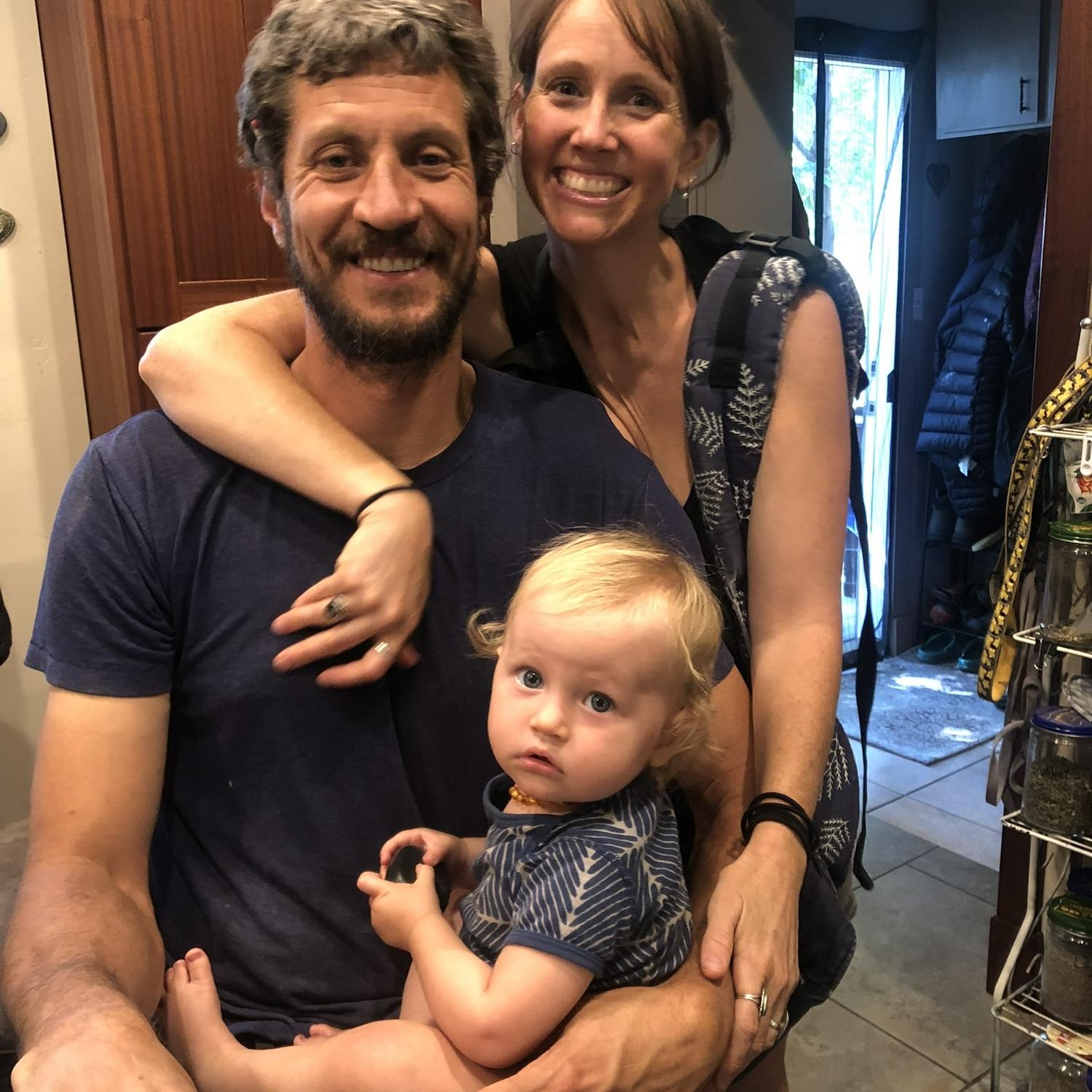 Charlie, Maggie, and little wolf pup Ellora