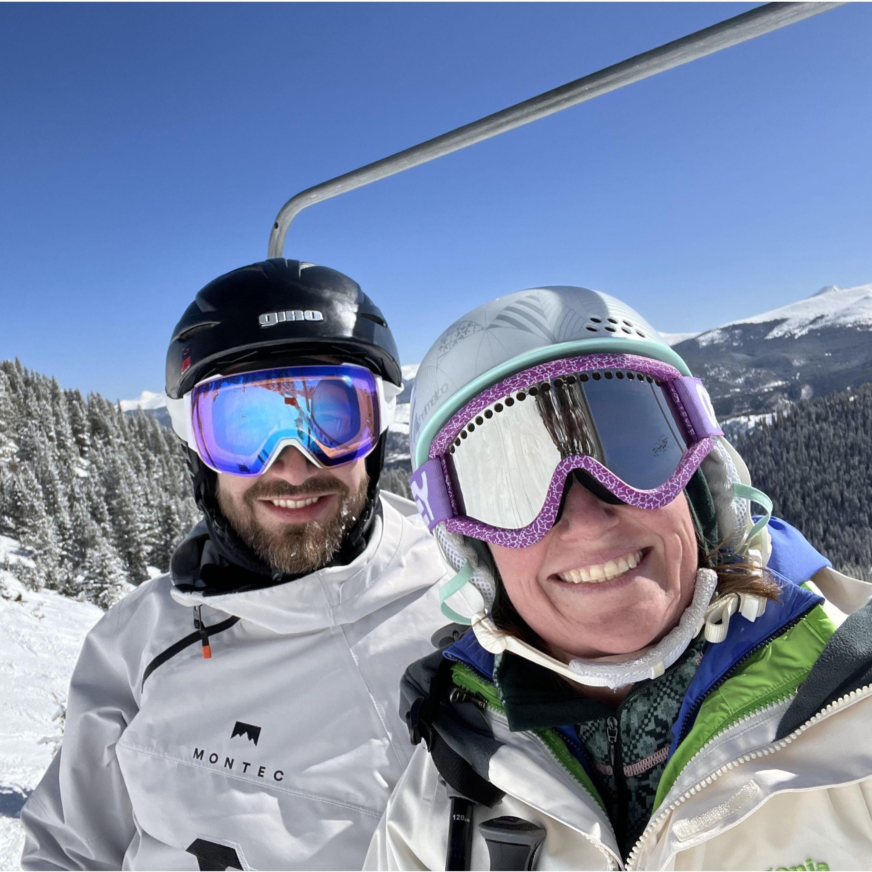 Skiing in Breckenridge--home to our FAVORITE ski chalet!