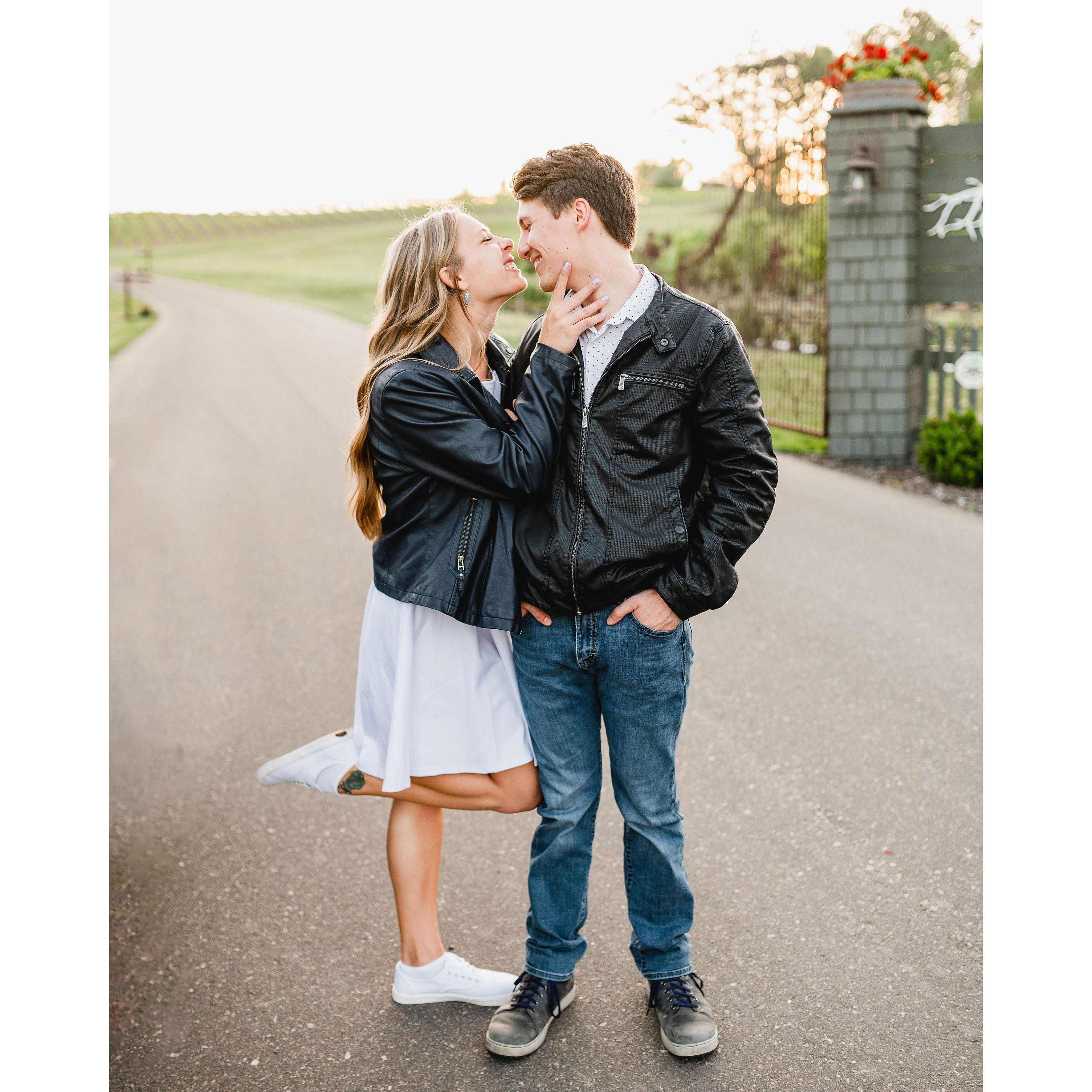 We had so much fun taking our engagement pictures at Rustic Roots Winery.