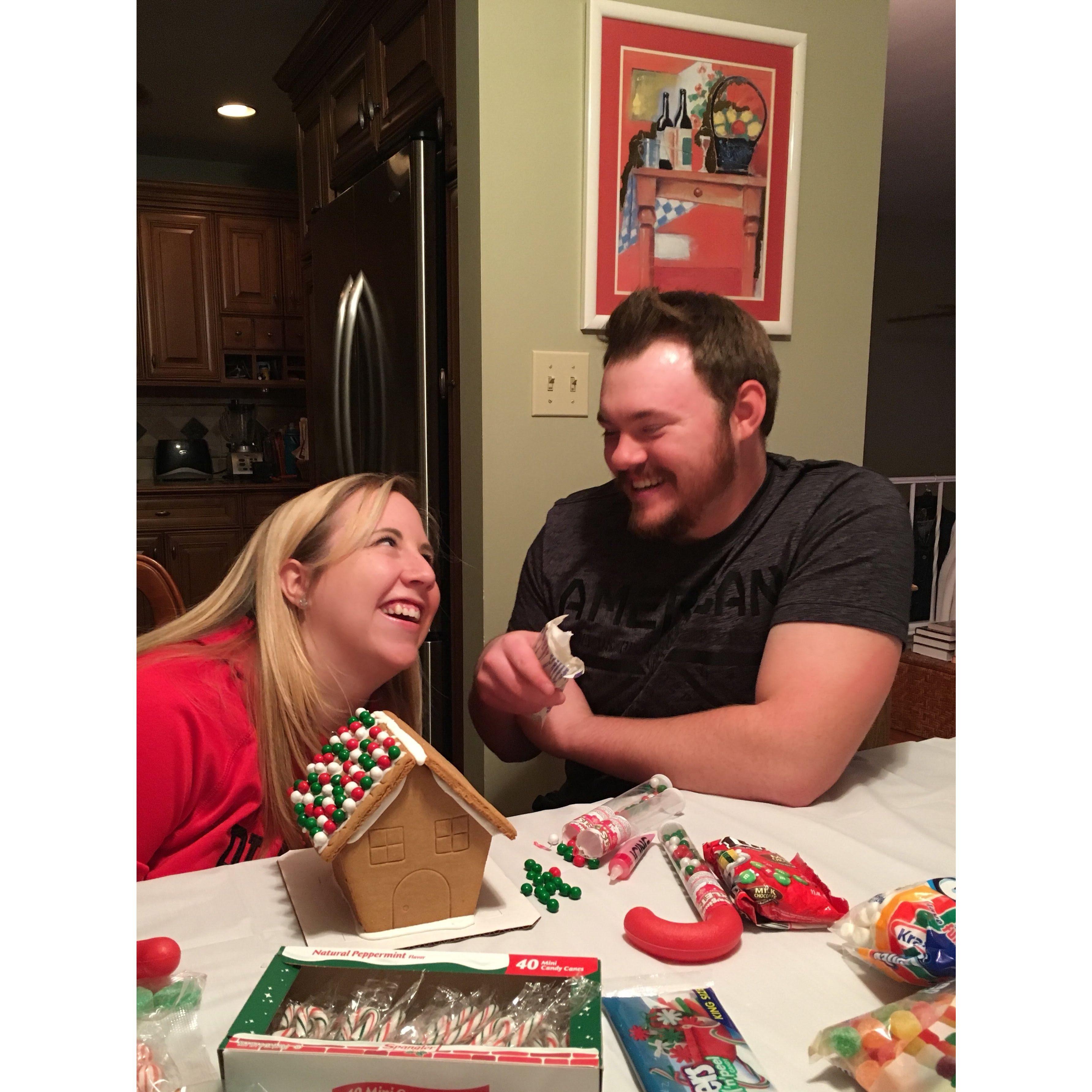 Building gingerbread houses