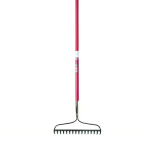 Garden Rake Ace 57 in. 16 Tine Steel Bow Rake Fiberglass Handle