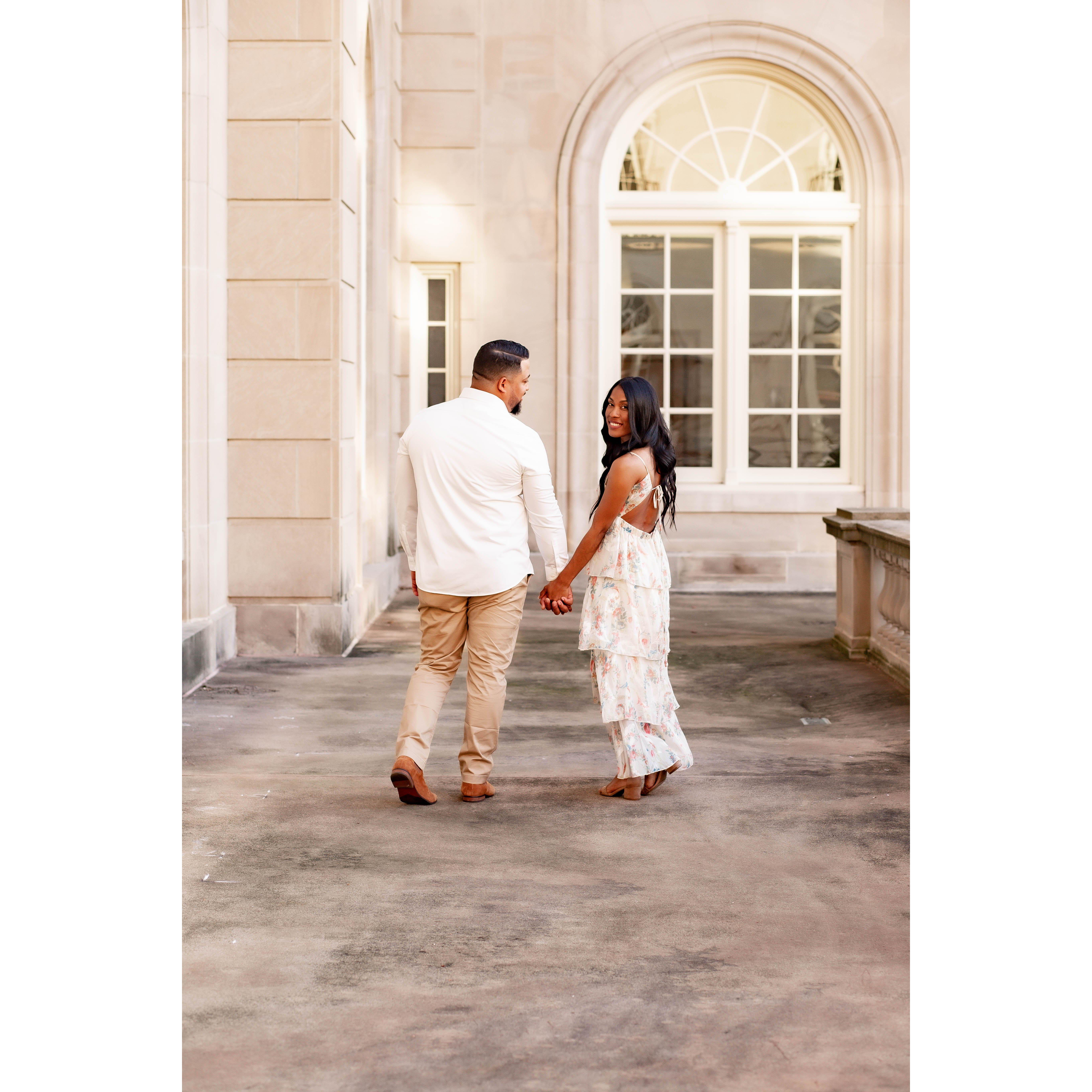 Guess where we're going on a little walk? Down the aisle!