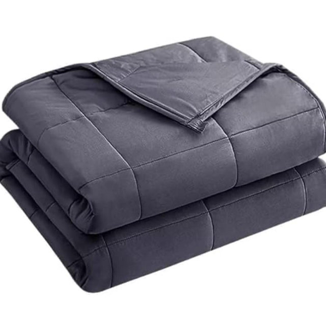 yescool Weighted Blanket for Adults (25 lbs, 88” x 104”, Grey) Cooling Heavy Blanket for Sleeping Perfect for 240-260 lbs, King Size Breathable Blanket with Premium Glass Bead