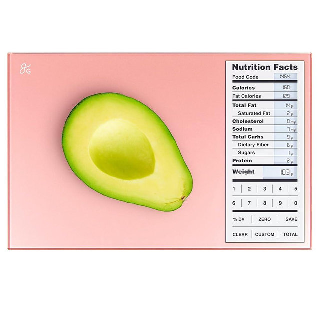 Greater Goods Nutrition Scale, Food Grade Glass, Calorie Counting Scale, Meal Prep Scale, and Weight Loss Scale, Designed in St. Louis, Pink