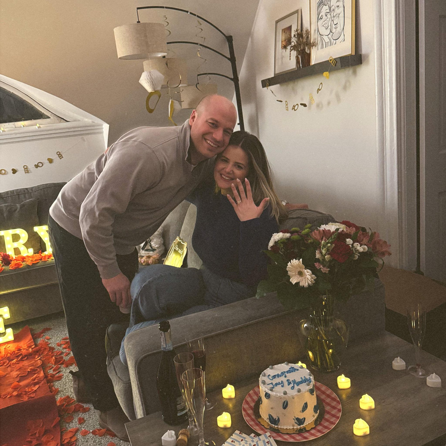 Another from the night we got engaged at our apartment in Babylon.