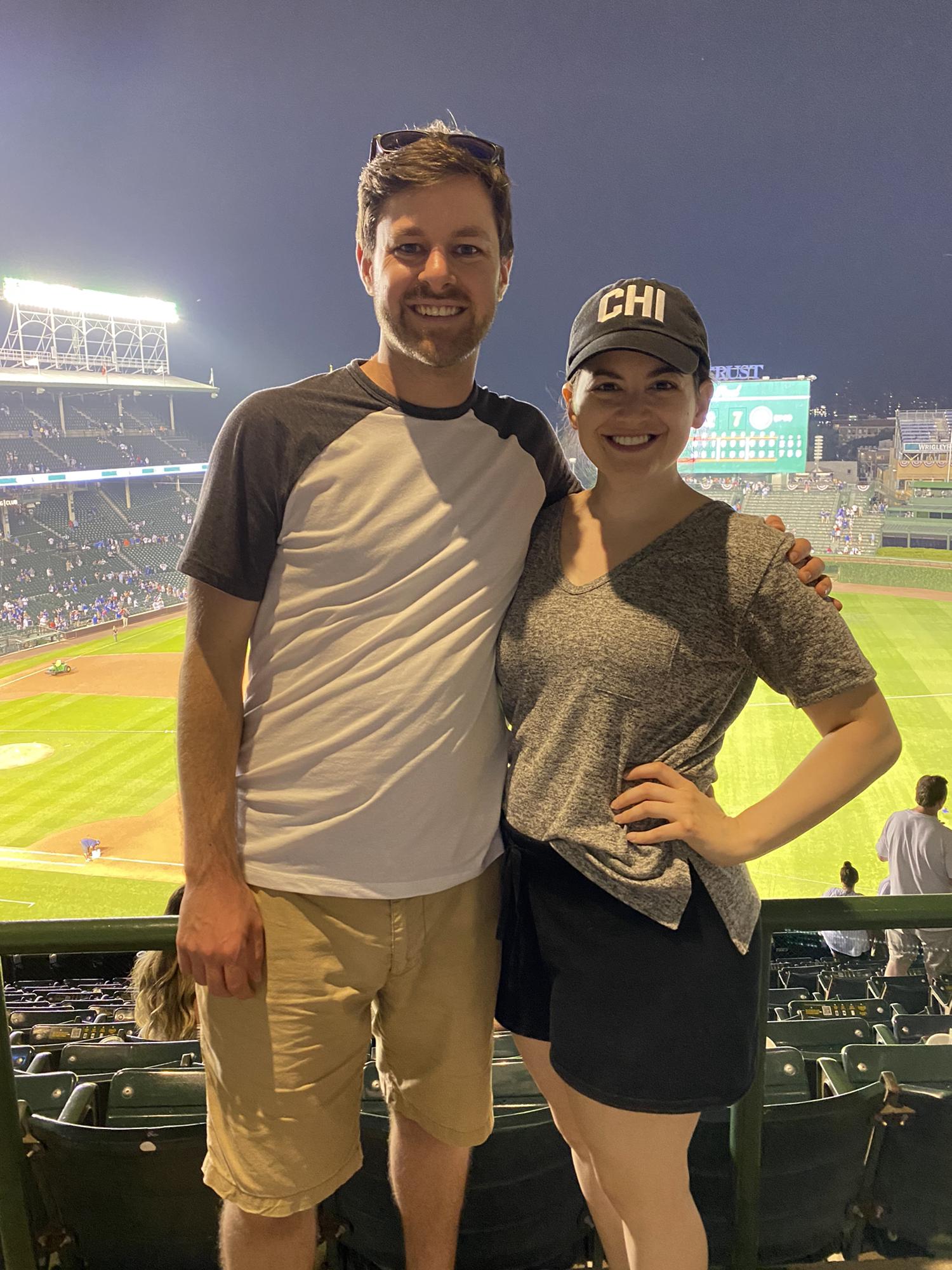 Wrigley after a Cubs win!