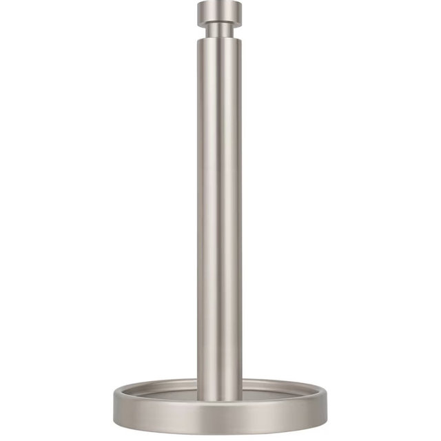 Ivilon Paper Towel Roll Stand - Steady and Easy Tear - Fits All Paper Towel Rolls - Brushed Nickel