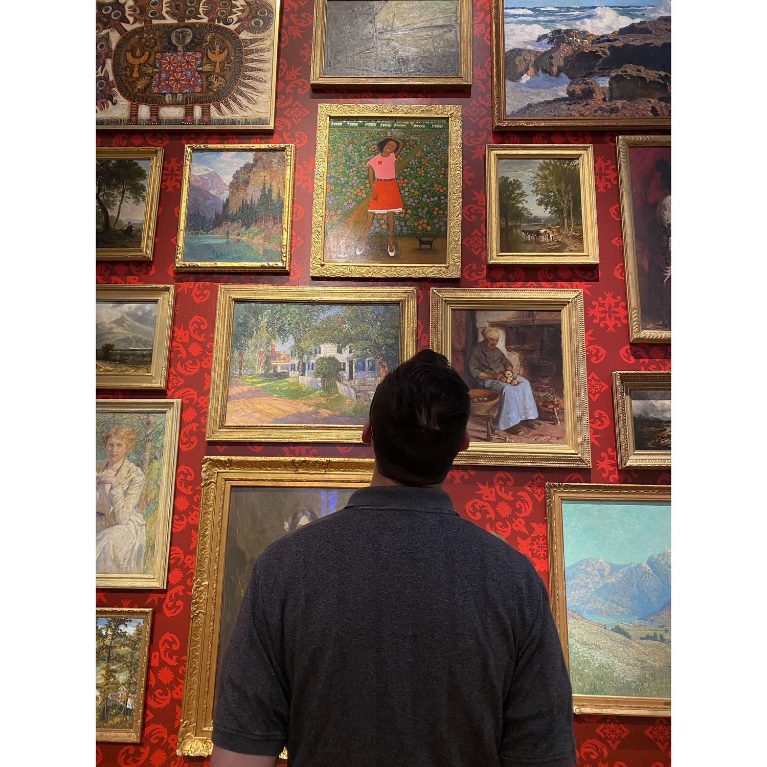 Looking at my favorite piece of art viewing the pieces of art at the Hickory gallery