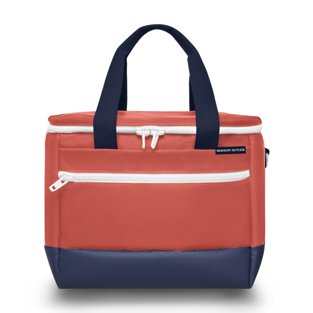 Medium Canvas Cooler Bag - Nantucket Red/Navy
