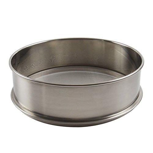 Vollum Stainless Steel Flour Sifter 8" Diameter x 2.5" High; Mesh-Hole Size 0.85mm