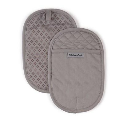 KitchenAid 2pk 6.5"X10" Asteroid Pot Holders Gray