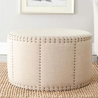 Nailhead Circle Ottoman