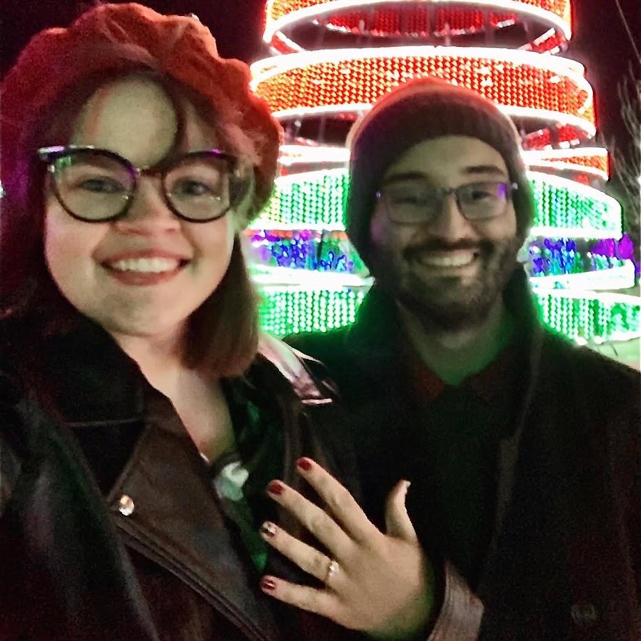 Jordan proposed! At the same Christmas light show where he had asked Chloe out.