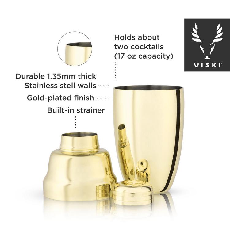 Viski, Belmont Heavyweight Cocktail Shaker - Zola