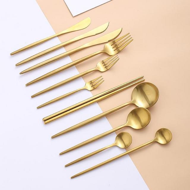 Gold Matte Flatware