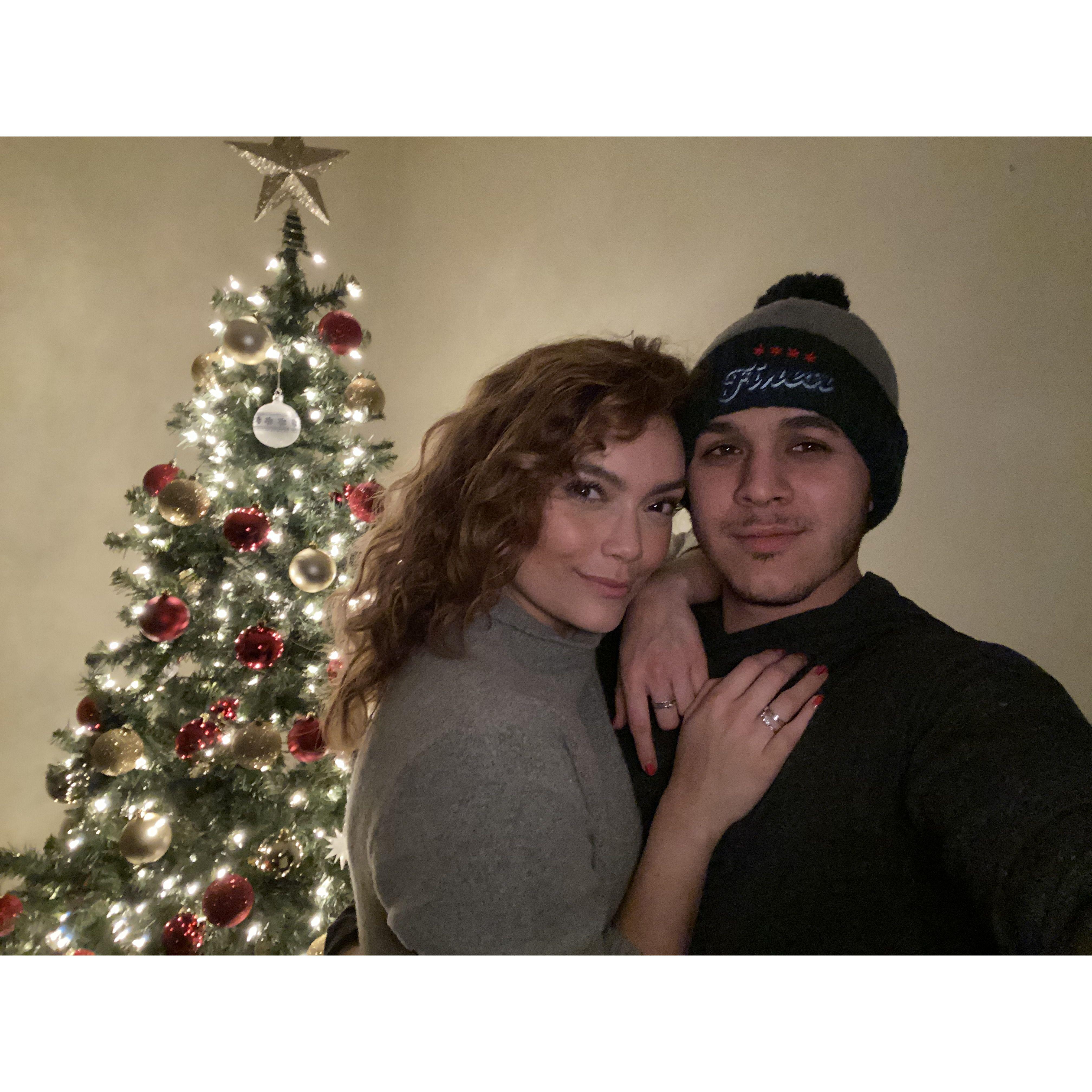 2019: Second year putting up the Christmas tree together.