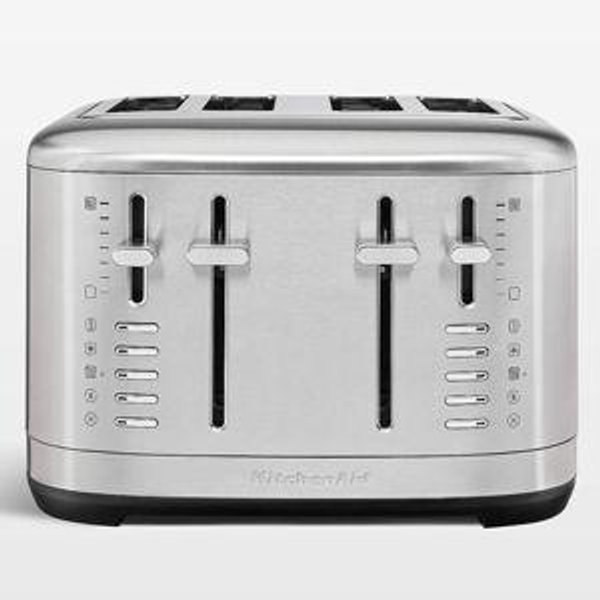 KitchenAid 4-Slice Toaster in Porcelain Stainless Steel | Crate & Barrel