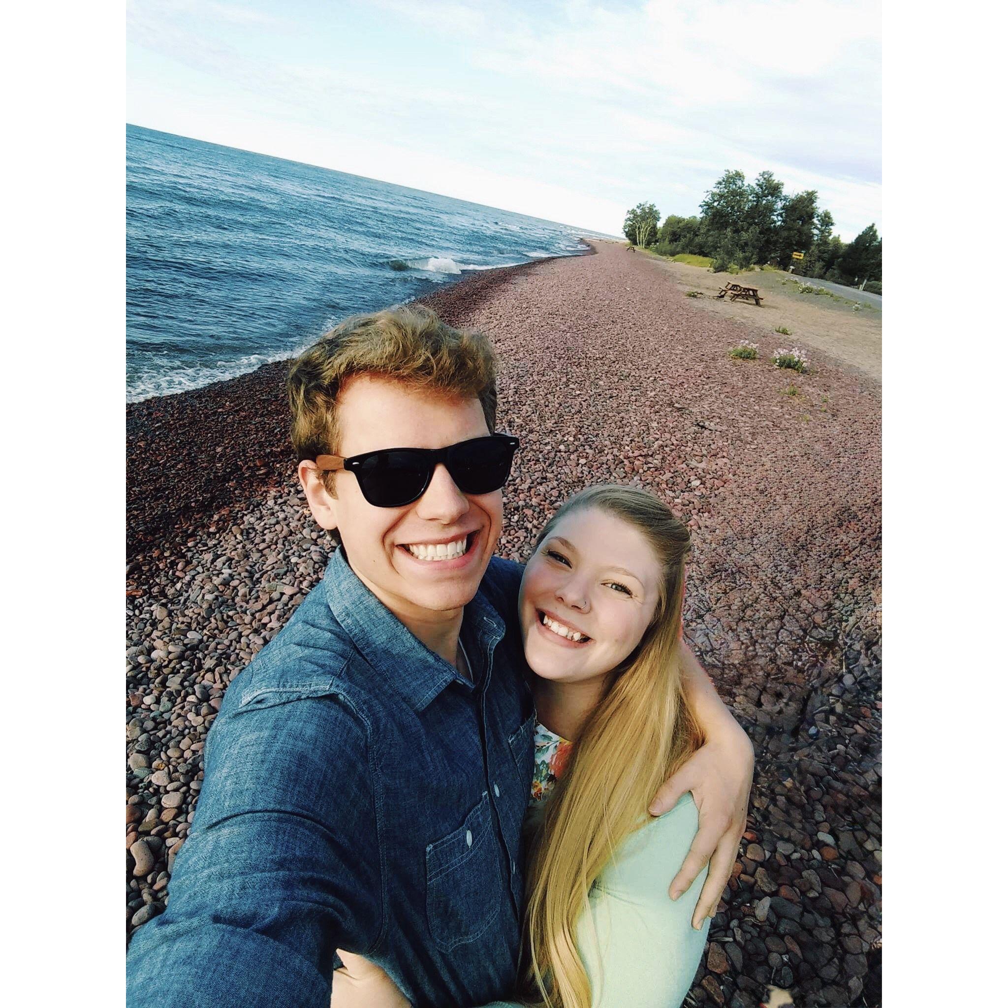 Katie brought Matt home to the Keweenaw and the gorgeous shores of Lake Superior.