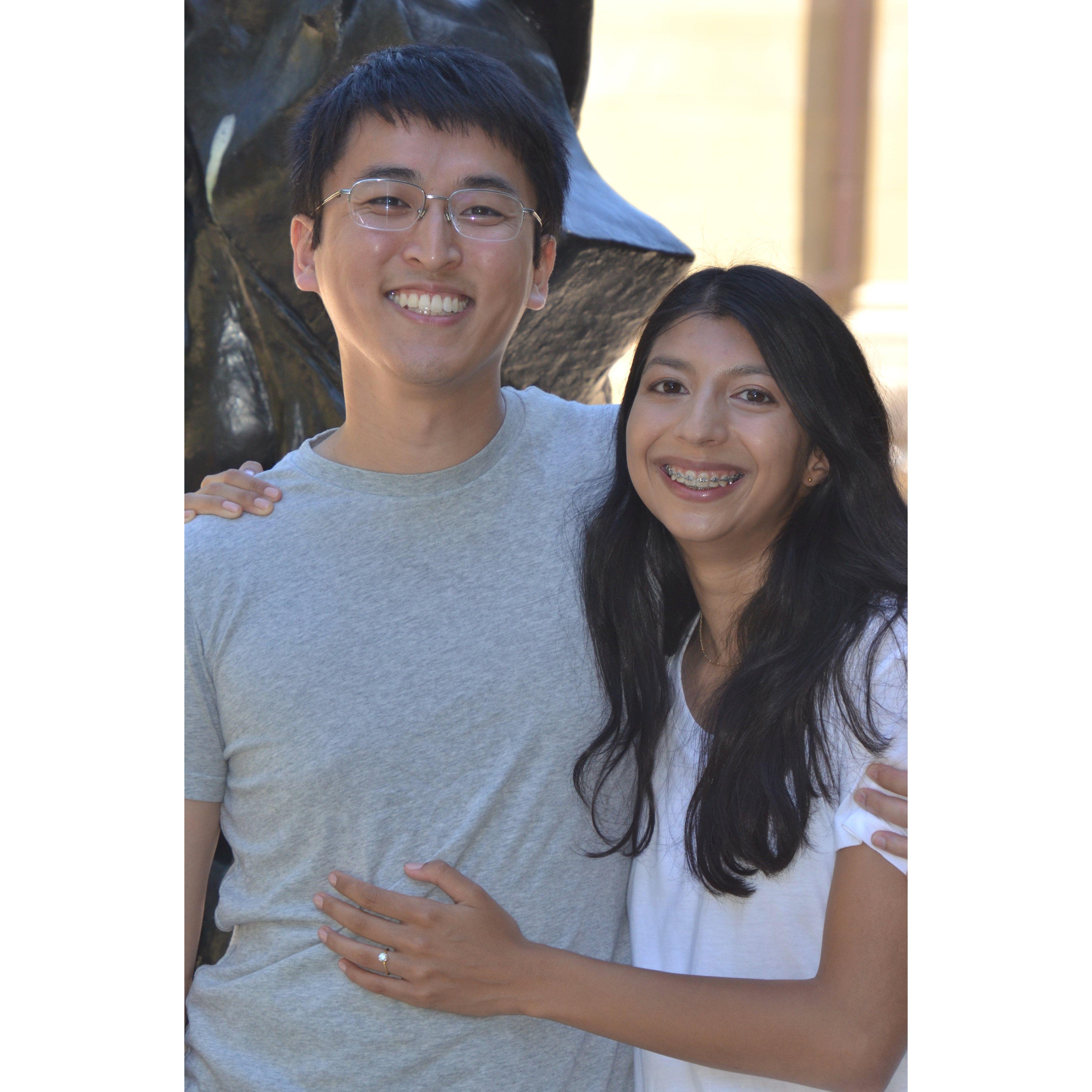Anushka's dad took our engagement photo in the Stanford sculpture gardens!