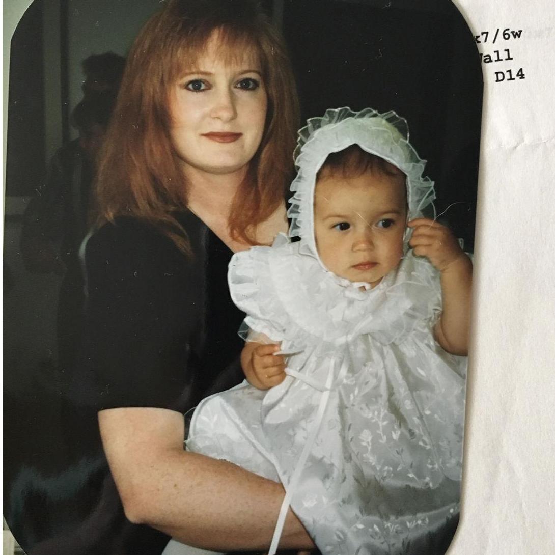 Baby Shannon and her mom, Donna, at Shannon's Babtism
