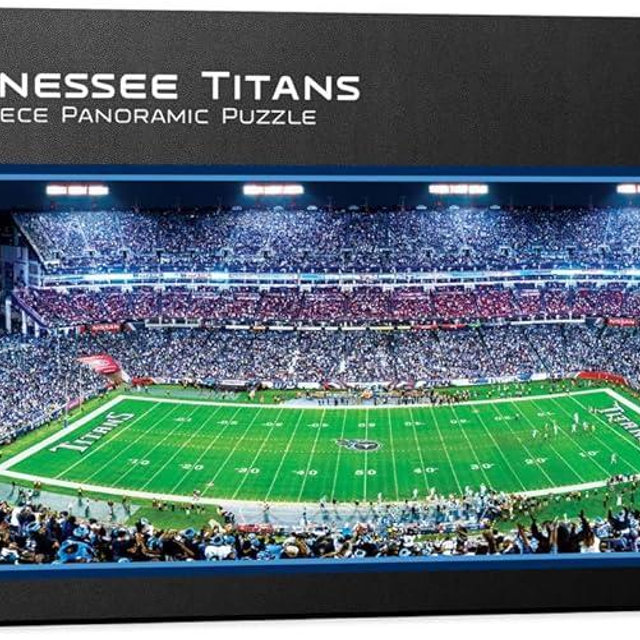 MasterPieces 1000 Piece Sports Jigsaw Puzzle - NFL Tennessee Titans Center View Panoramic - 13"x39"