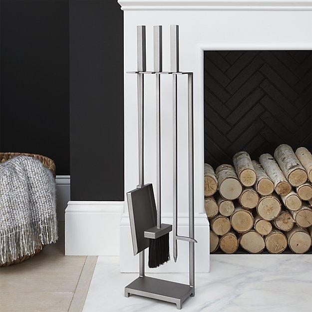 Pewter Fireplace Tools