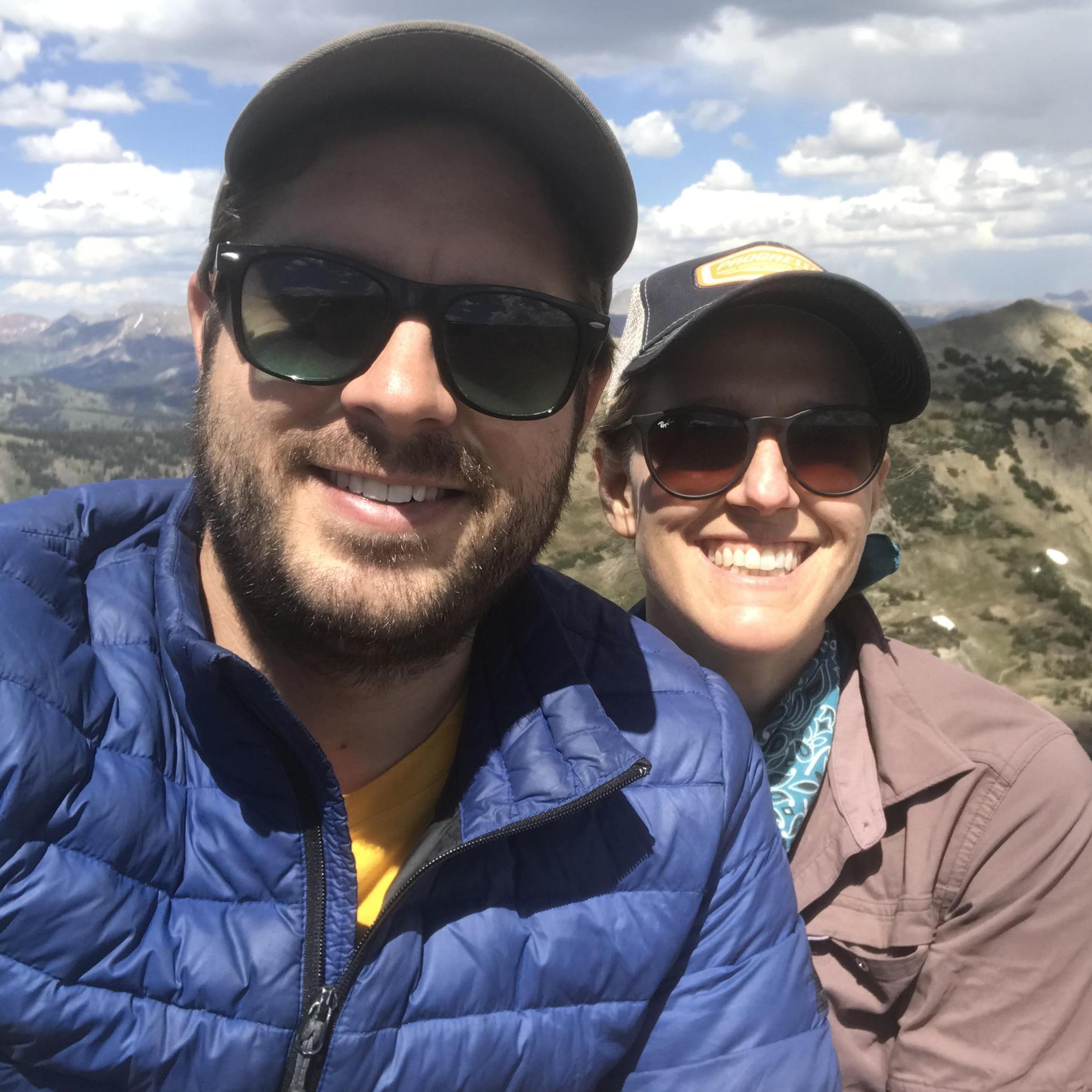 On top of Scarp Ridge near Crested Butte on our Fourth of July camping trip - our first trip together.