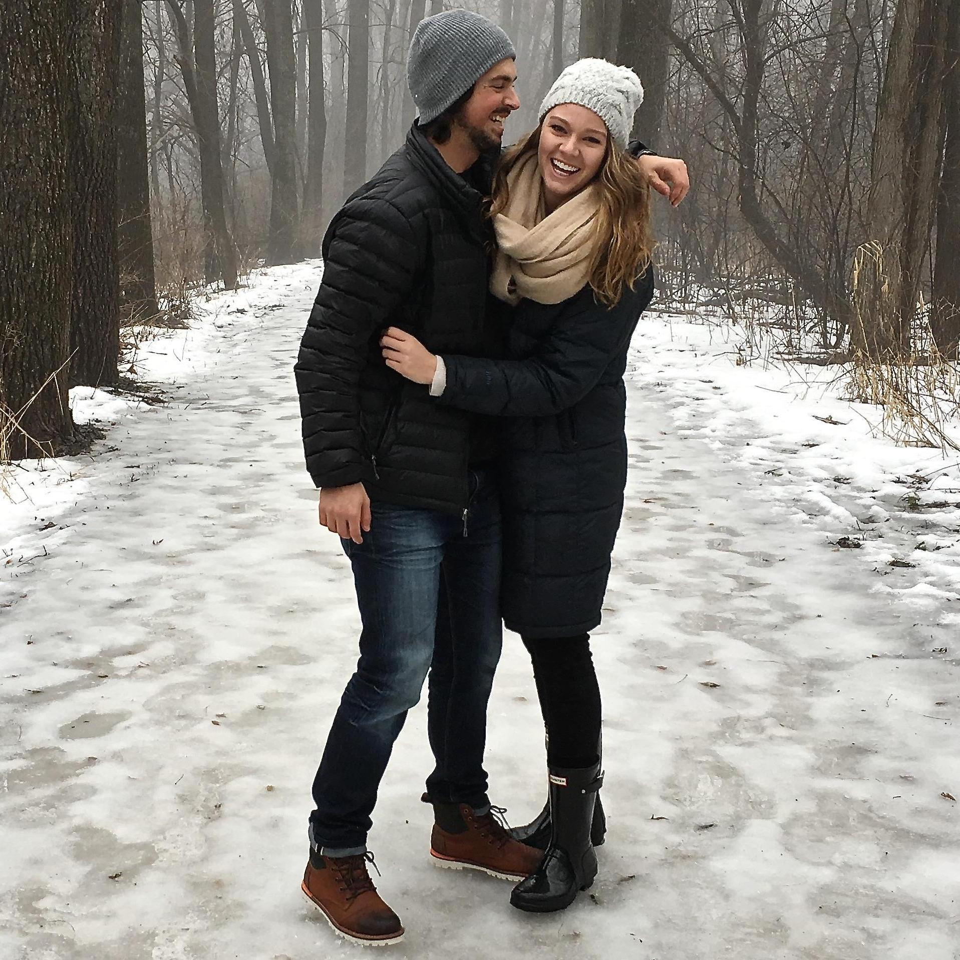 Taylor flew up from Georgia to meet my whole family in Wisconsin, at Drew & Jessie's house.