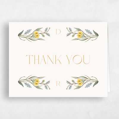 Beige Wedding Thank You - Jardin Landscape