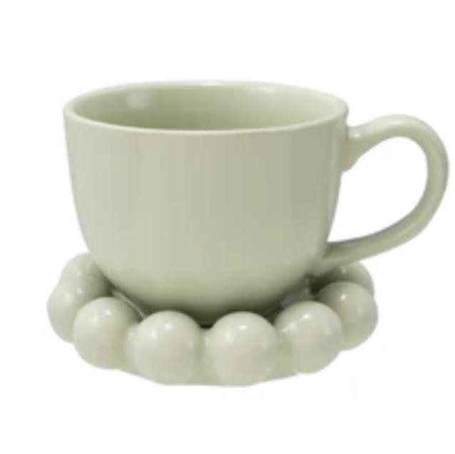 Hazel Mazel Stoneware Ball Mug, Set of 2