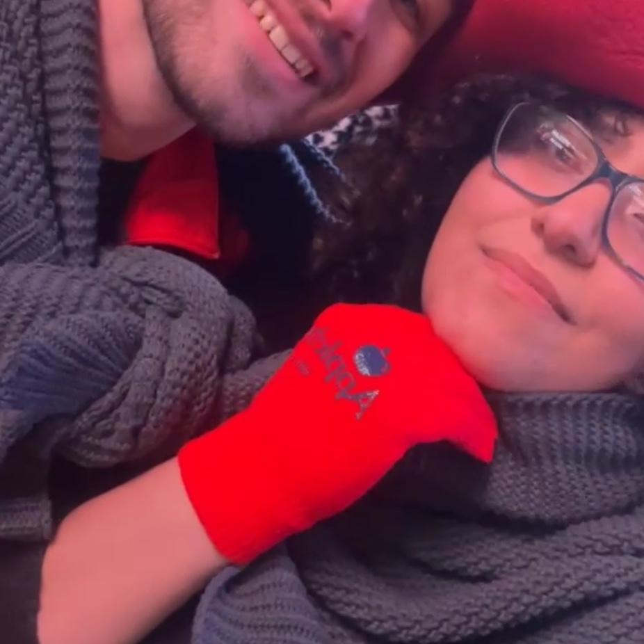 We were freezing waiting for ball to drop in NYC for the 2024 new years!